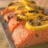 Salmon steaks in the oven for guests and family