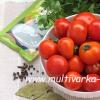 Canned tomatoes with citric acid Tomatoes with citric acid per liter of water